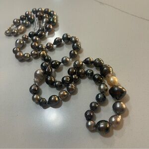 Elegant South Sea Multi-Color Pearl Necklace 28” long